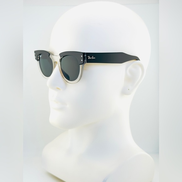 Ray-Ban Mega Hawkeye Sunglasses RB0298S black Transparent Frame Gray Lenses - Picture 5 of 14